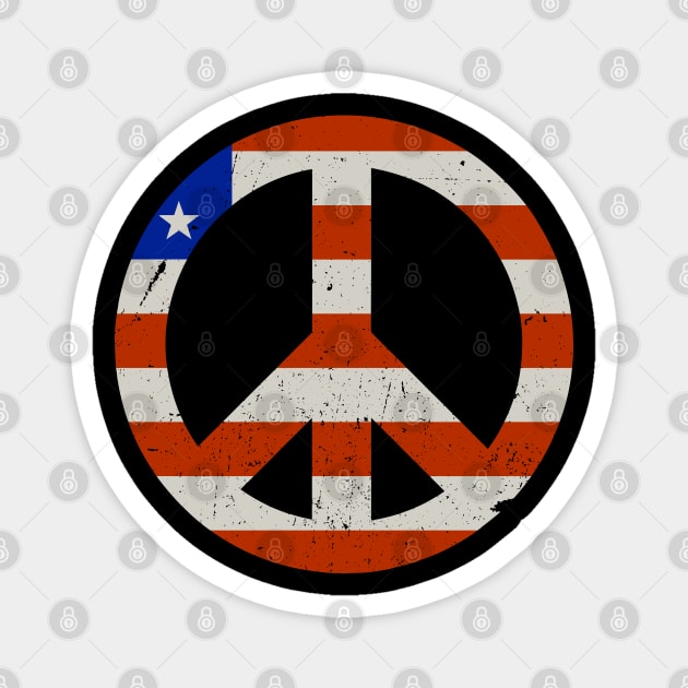 american pacific peace sign Magnet by VizRad