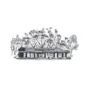 Australian Art: Pen & Ink Drawing of an Abandoned Pub Hotel T-Shirt