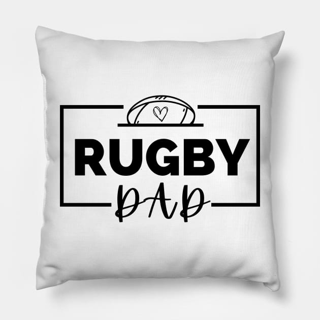 Rugby Dad Fun Pillow by Lottz_Design 