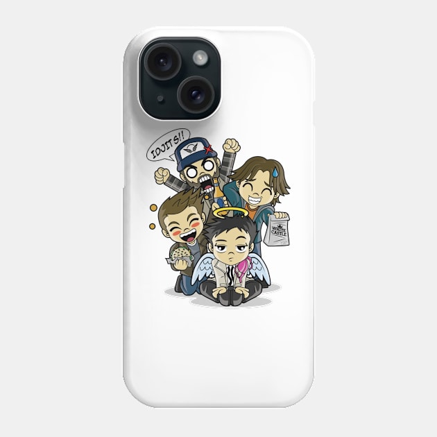 Castiel Idjits Dean Winchester Sam Phone Case by Den Tbd