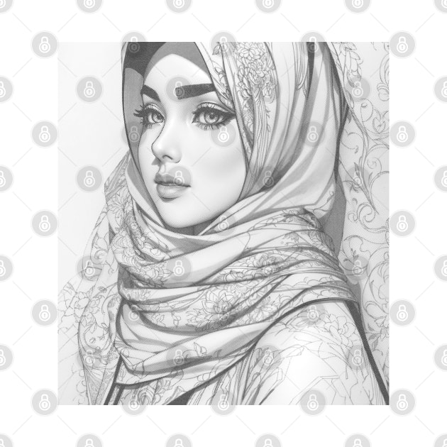 Hijab Girl (Sketch) by Sofiyyah Siyah