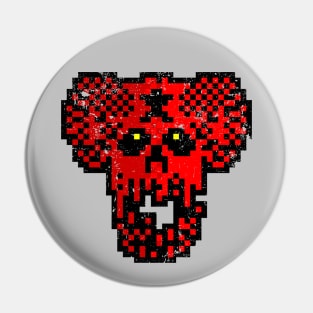 Jet Set Willy Hades Guardian Red Distressed - ZX Spectrum Legend Pin