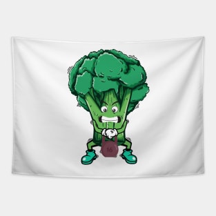 Broccoli Working Out Tapestry