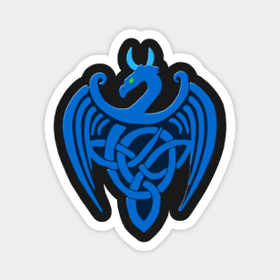 Blue Celtic Dragon Magnet