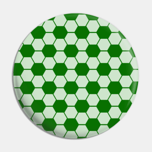 Football / Soccer Ball Texture Pattern - Green Tones Pin