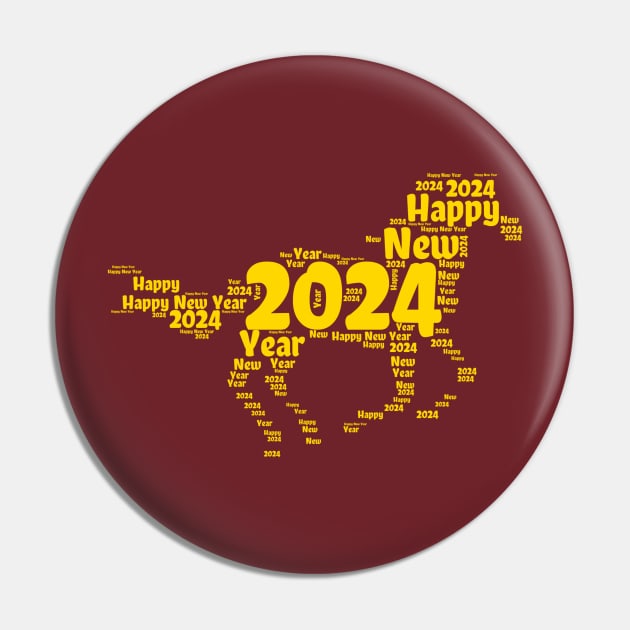 Happy New Year 2024 Pin by FehuMarcinArt