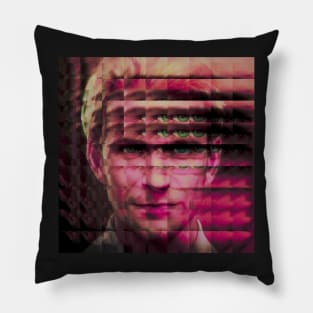 Angel - Glitch Art Portrait Pillow