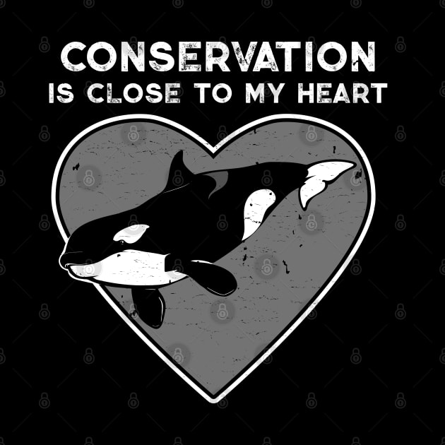 Killer Whale Conservation Heart by Peppermint Narwhal