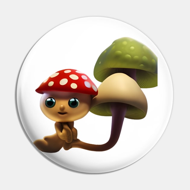 cute mushroom Pin by mdr design