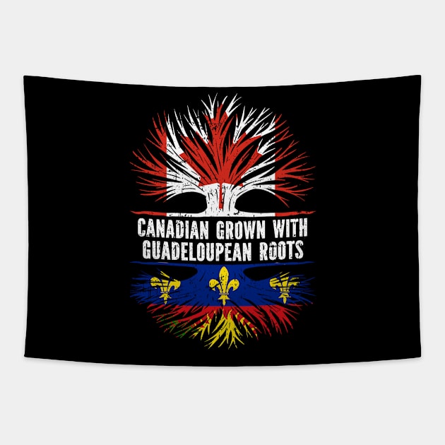 Canadian Grown with Guadeloupean Roots Canada Flag Tapestry by silvercoin