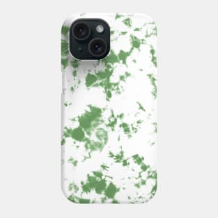 Kelly Green and white Storm - Tie-Dye Shibori Texture Phone Case