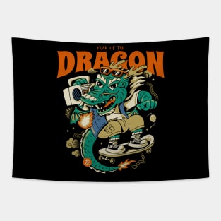 Year of The Funky Dragon Tapestry