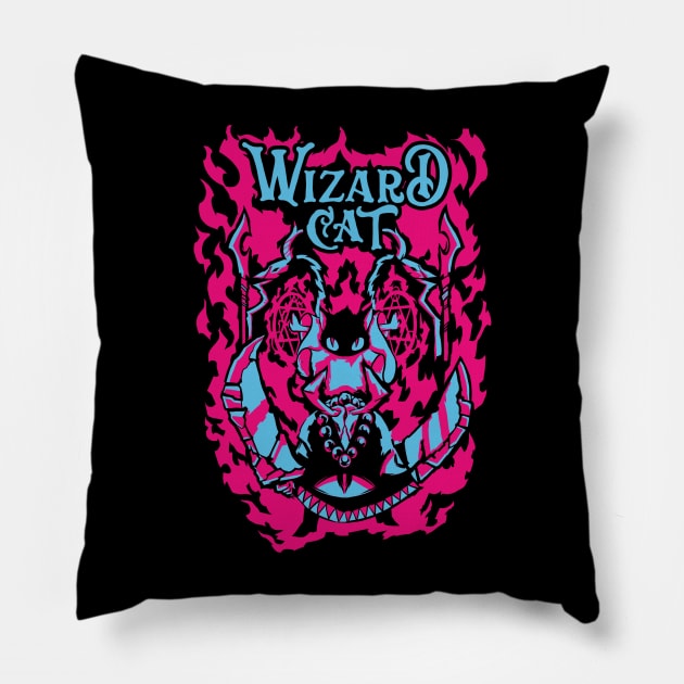 Wizard Cat Pillow by gingerkittenenterprises