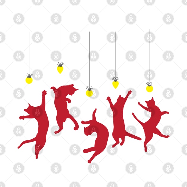 Dancing Christmas Cats by KneppDesigns