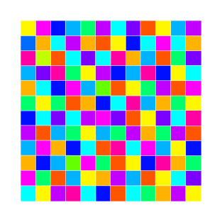 Random Colorful Squares With White Lines T-Shirt