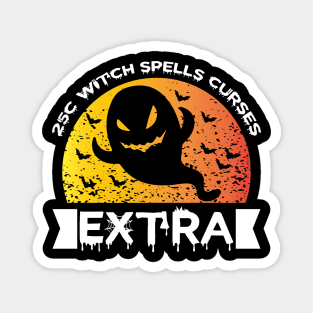 25c witch spells curses Extra Halloween Magnet