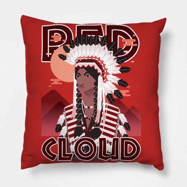 Chief Red Cloud Pillow by black8elise