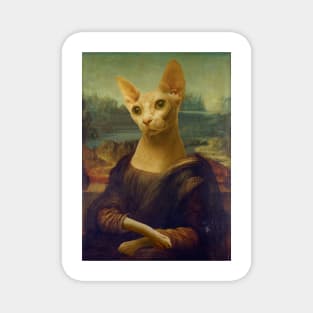 Mona Lisa Sphynx Cat - Gioconda Sphynx Cat - Pet Gift Magnet