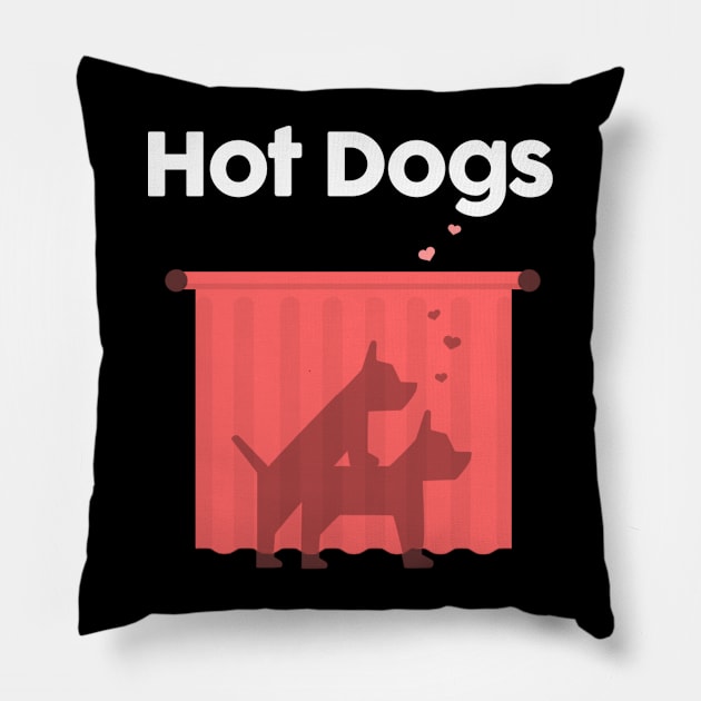 Hot Dogs Pillow by FixedAgency