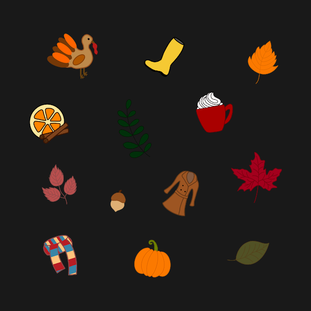 Fall Doodles Sticker Pack by GrellenDraws