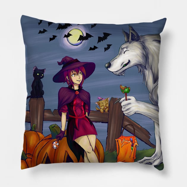 Trick or Treat Buddies Pillow by SakuraDragon