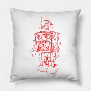 Red Robot Pillow