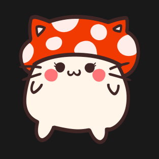 Happy kitty in a mushroom hat T-Shirt