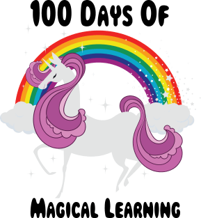 Unicorn 100th Day Of School 100 Days For Girls Magnet