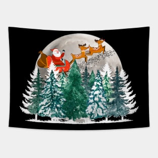 SANTA ON SLEIGH Tapestry