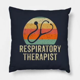 Respiratory Therapist - Retro Sunset Stethoscope Pillow