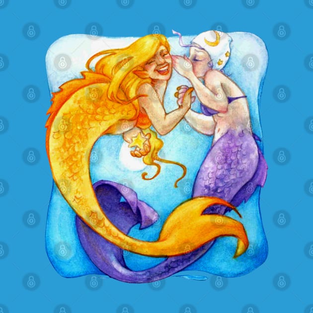 Sun & Moon Mermaids by dreaming_hazel