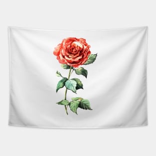 Watercolor rose Tapestry