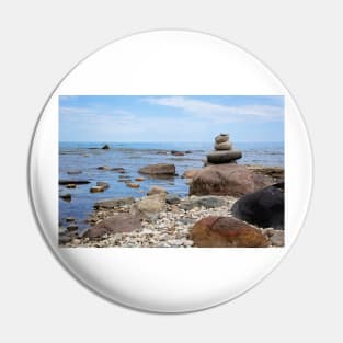 Rock Cairn, Lake Huron, Presque Isle, Michigan Pin