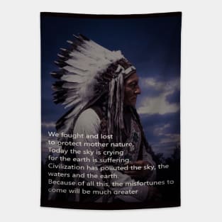 Civilization - Native American Indian Chief Message Tapestry