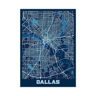 Dallas - United States Peace City Map T-Shirt