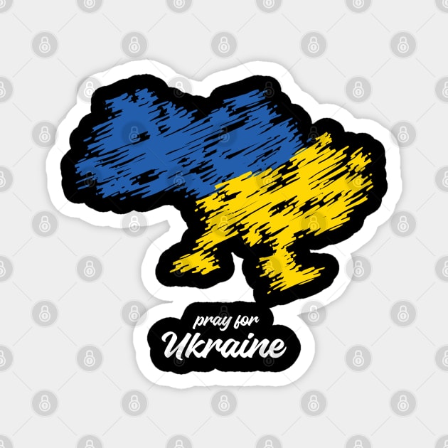 Pray for Ukraine design quotes Magnet by tkzgraphic