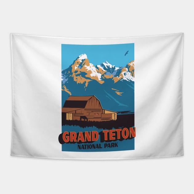 Grand Teton National Park Apparel Tapestry by Terrybogard97