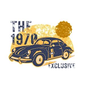 White Yellow Vintage Automotive T-Shirt