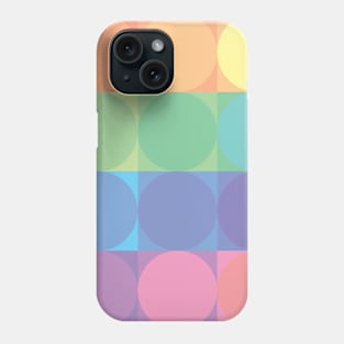 Classy and orderly Pastel Rainbow Color Blocks and Spheres Phone Case