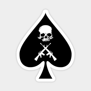 Ace of Spades Skull and Bones Magnet