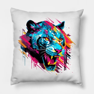 Panther Animal Freedom World Wildlife Wonder Abstract Pillow