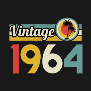 Vintage 1964 | 60 Years Old Gifts Vintage Born In 1964 Retro 60th Birthday t-shirt. T-Shirt