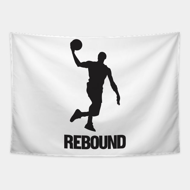 Rebound - Basketball Shirt Tapestry by C&F Design