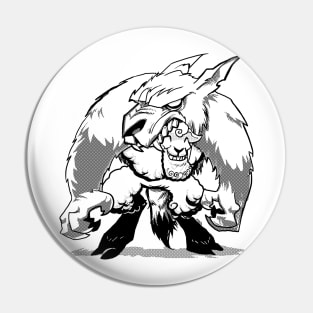 Sheep In Wolf's Clothing (black + white) Pin