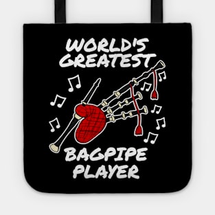 World's Greatest Bagpipe Player Scottish Musician Tote