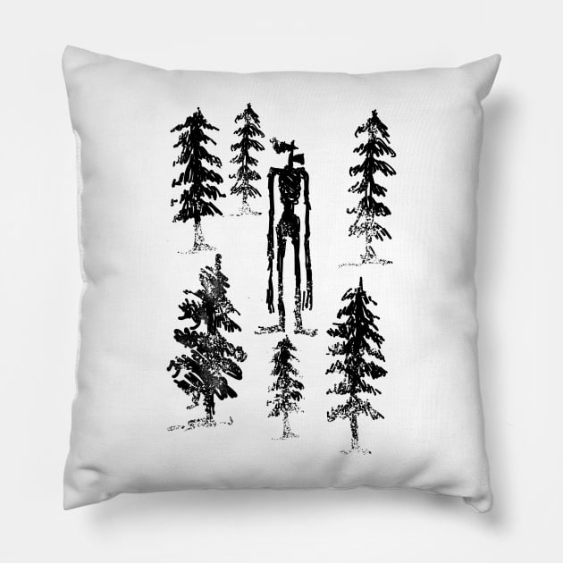 Echoes of Terror: Unveiling the Siren Head Creepypasta Pillow by Holymayo Tee