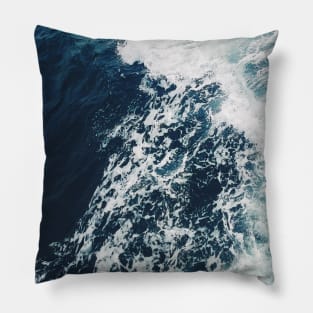 Deep Blue - Ocean Waves Pillow