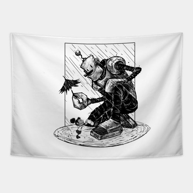 Robot Friend Tapestry by Phreephur