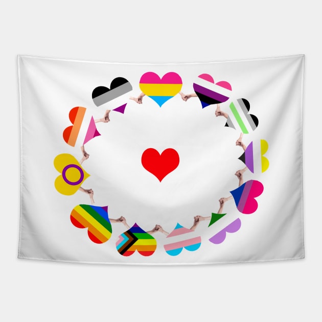 New Pride Flag Tapestry by KareAnnArt