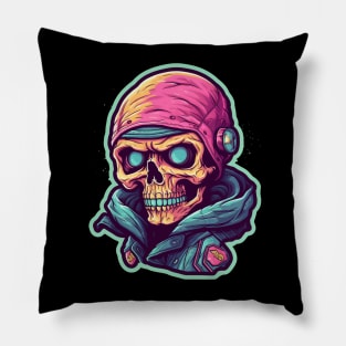 Skull Rebel Anarchy Pillow